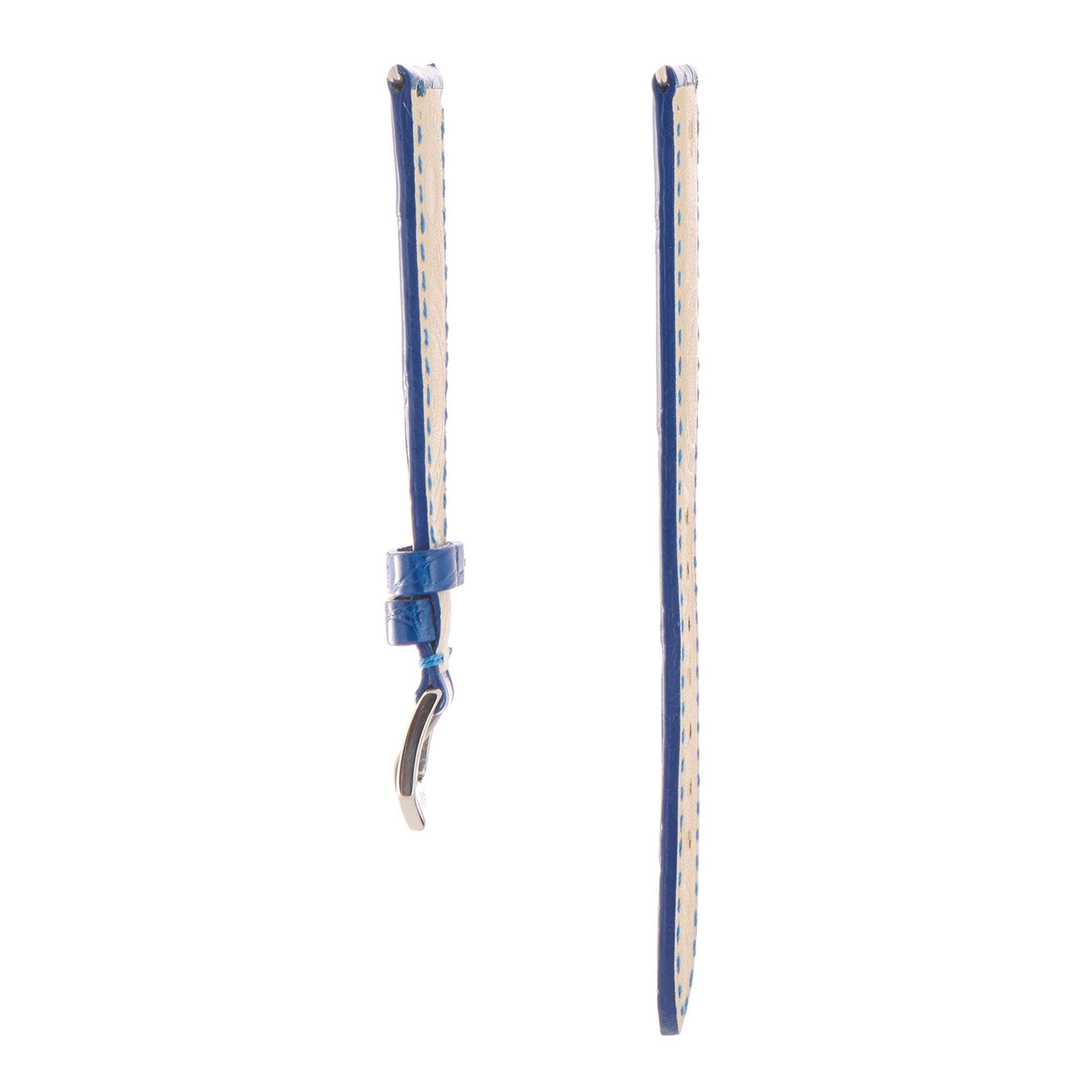 Matt Light Blue Alligator Watch Strap | Milano Straps ultra-slim profile with precision stitching and luxury finish.