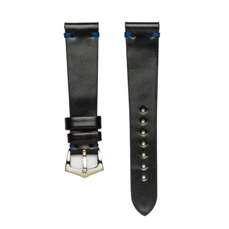 Black Blue Cordovan Leather Watch Strap - Leather strap- Milano Straps