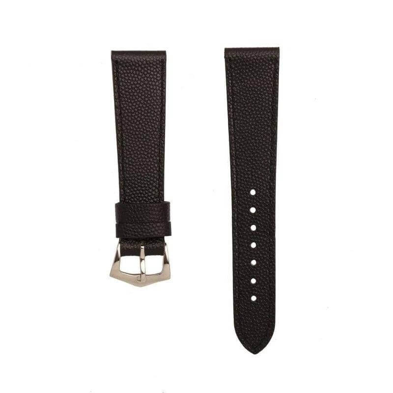 Black Hammered Calfskin Watch strap - Leather strap- Milano Straps