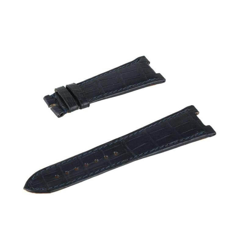 Black Matt Genuine Alligator Watch Strap Patek Philippe Compatible - Alligator Strap- Milano Straps