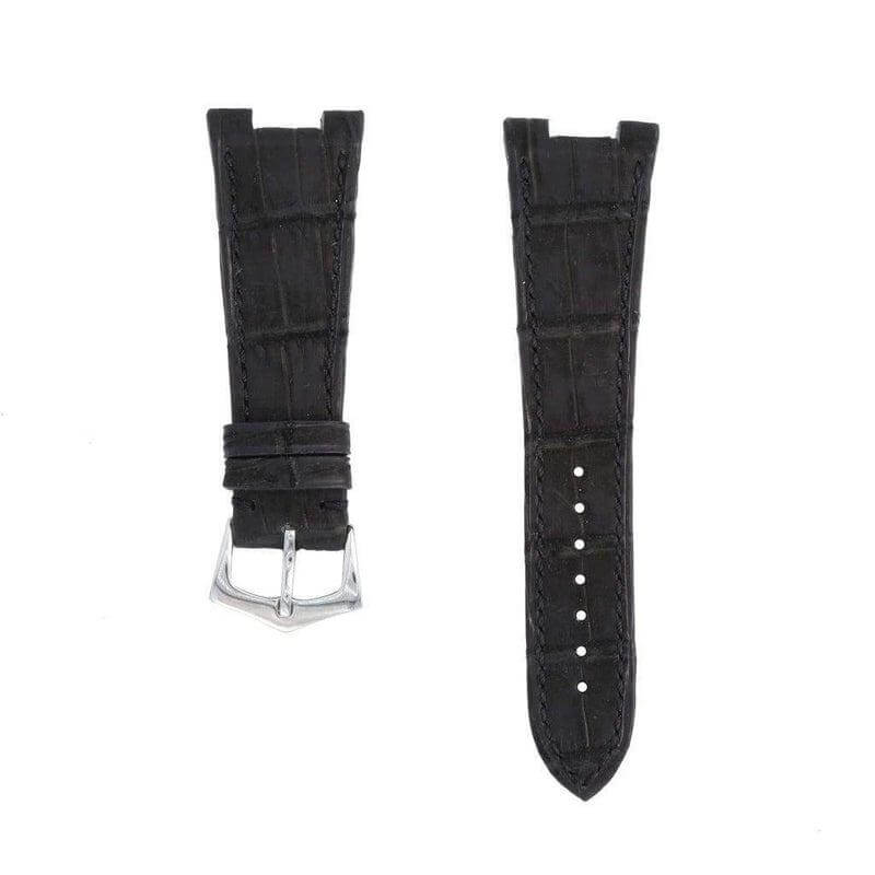 Black Nubuck Alligator Strap Patek Philippe Compatible - Alligator Strap- Milano Straps