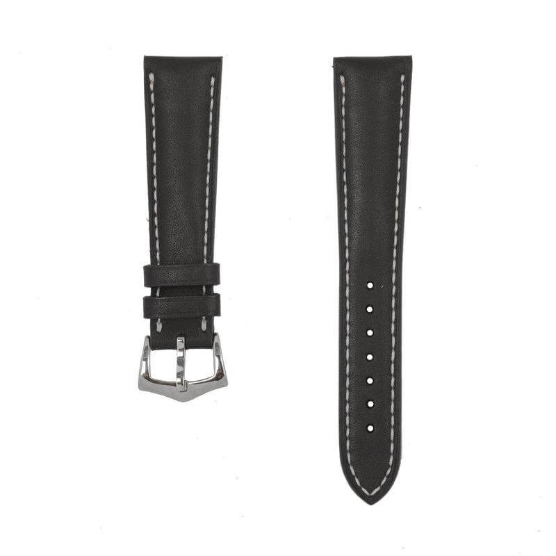 Black Roano Leather Watch Strap - Leather strap- Milano Straps