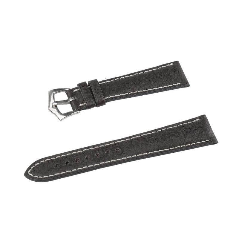 Black Roano Leather Watch Strap - Leather strap- Milano Straps