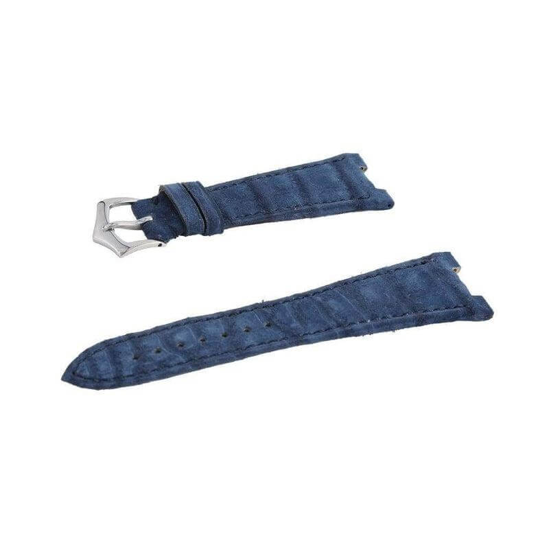 Blue Alligator Nubuck Watch Strap Patek Philippe Compatible - Alligator Strap- Milano Straps