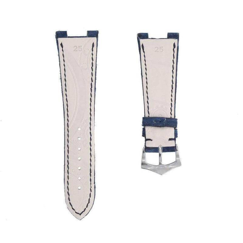 Blue Alligator Nubuck Watch Strap Patek Philippe Compatible - Alligator Strap- Milano Straps