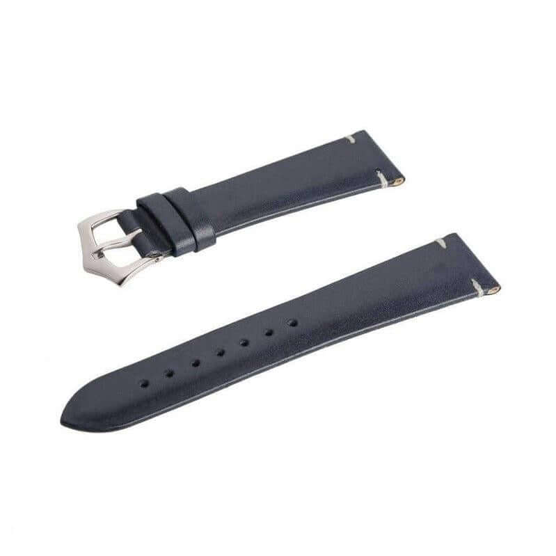 Blue Calfskin Leather Vintage Watch Strap - Leather strap- Milano Straps