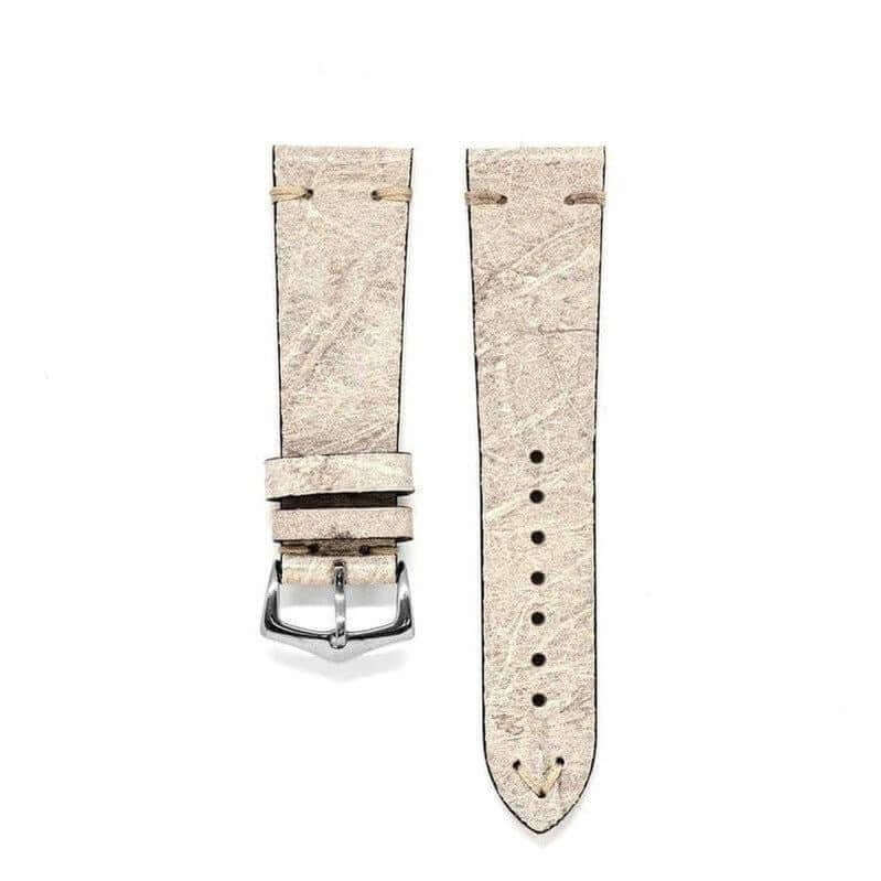 Bone Vintage Leather Watch Strap - Leather strap- Milano Straps