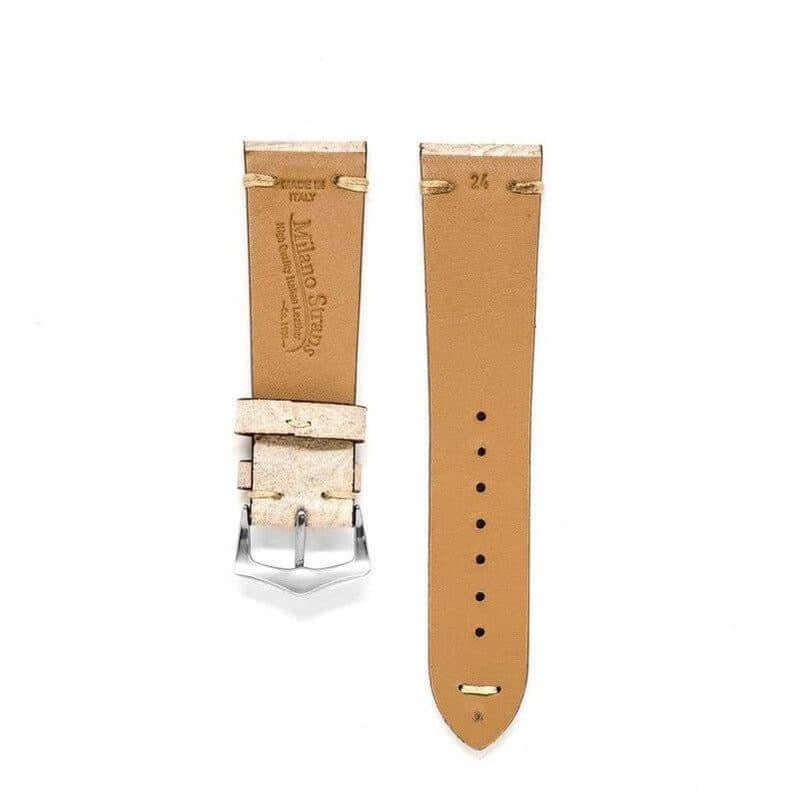 Bone Vintage Leather Watch Strap - Leather strap- Milano Straps