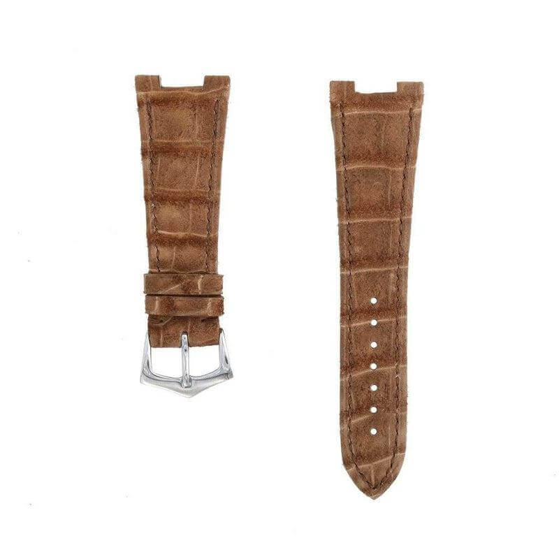 Brown Alligator Nubuck Watch Strap Patek Philippe Compatible - Alligator Strap- Milano Straps