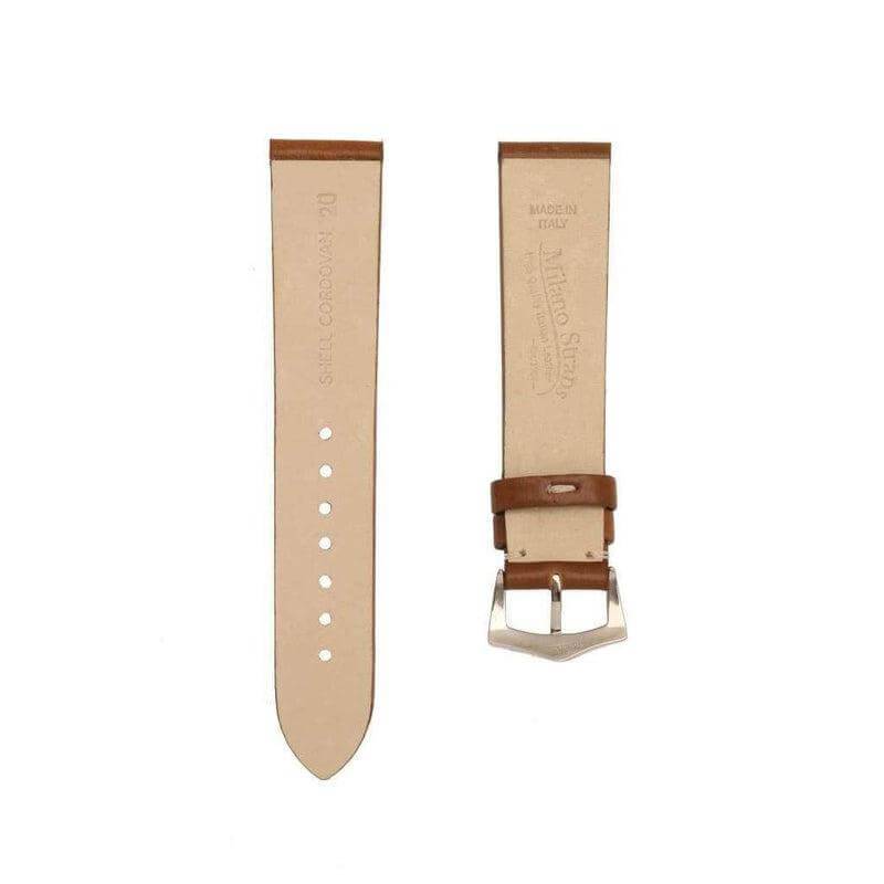 Brown Cordovan Leather No Stitches Watch Strap - Leather strap- Milano Straps