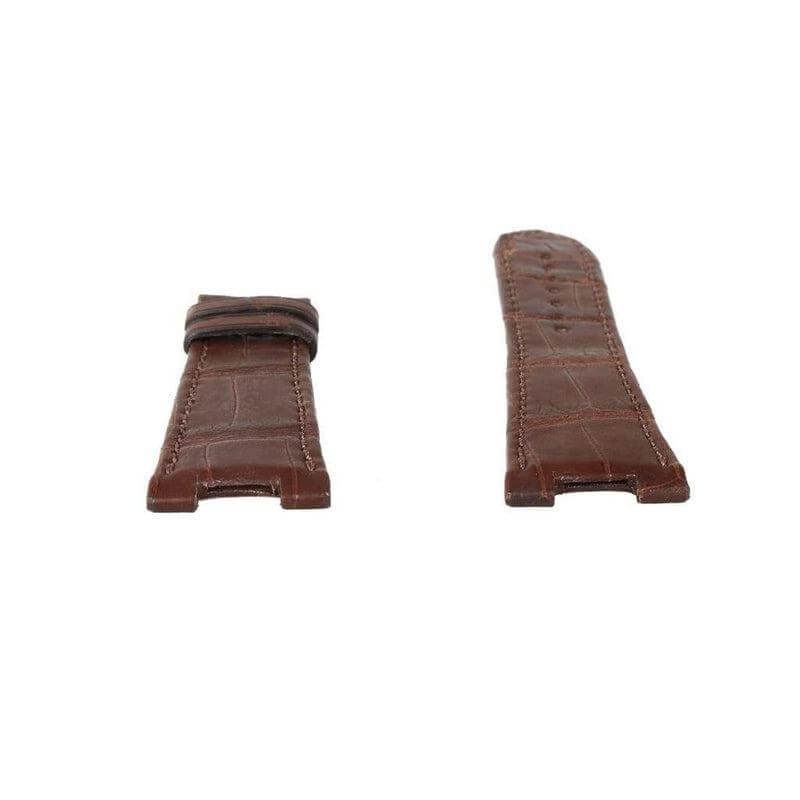 Brown Matt Genuine Alligator Watch Strap Patek Philippe Compatible - Alligator Strap- Milano Straps