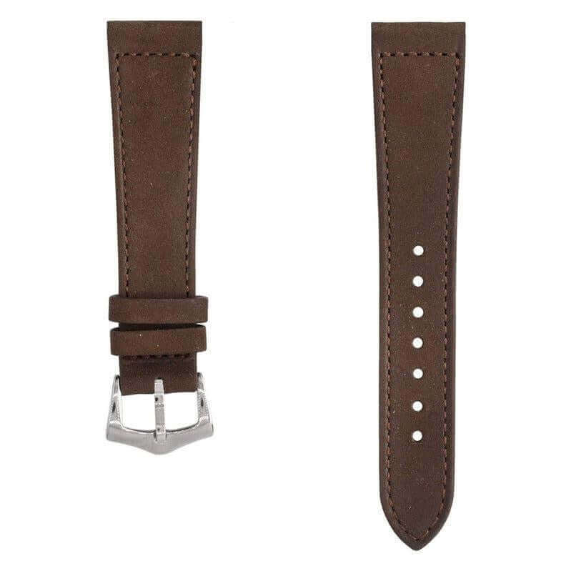 Brown Nabuck Leather Watch Strap - Leather strap- Milano Straps