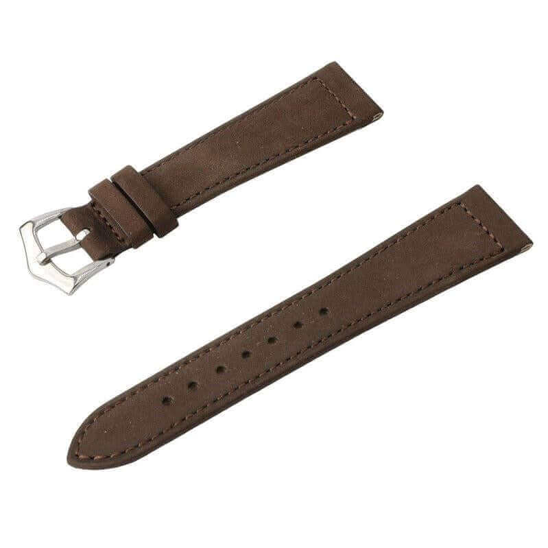 Brown Nabuck Leather Watch Strap - Leather strap- Milano Straps