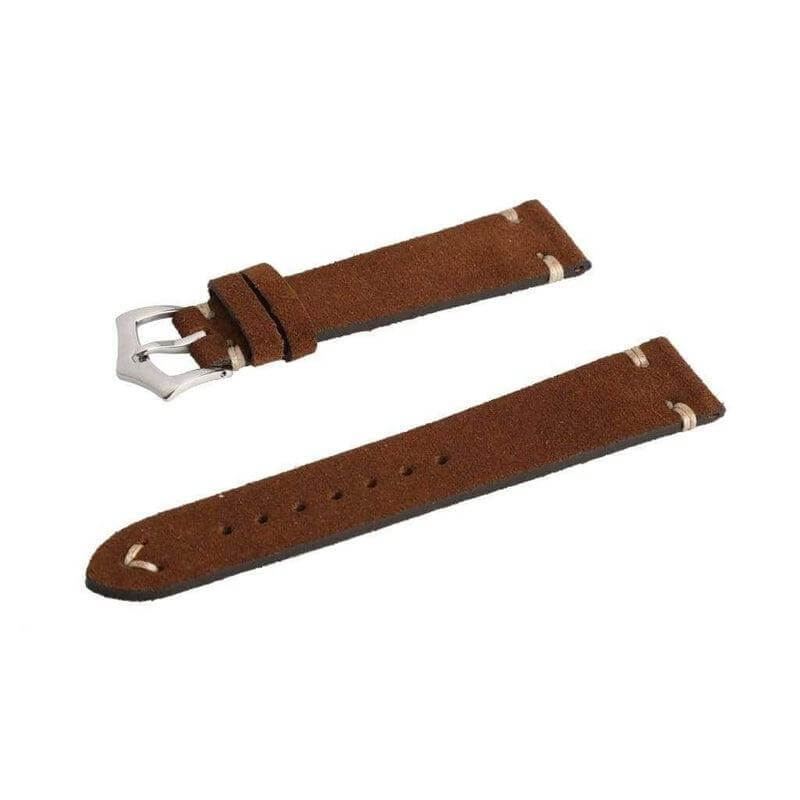 Brown Suede Vintage Leather Watch Strap - Suede strap- Milano Straps