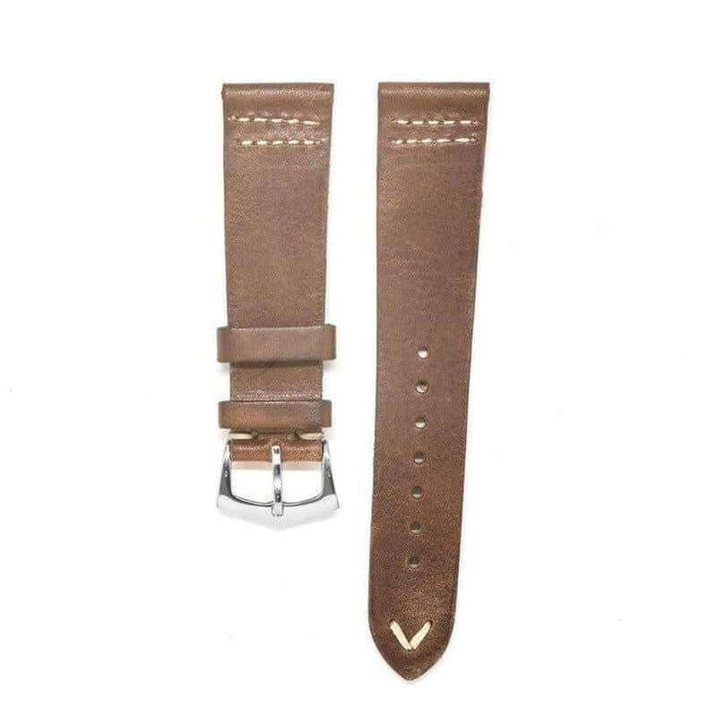 Brown Vintage Leather Watch Strap - Leather strap- Milano Straps