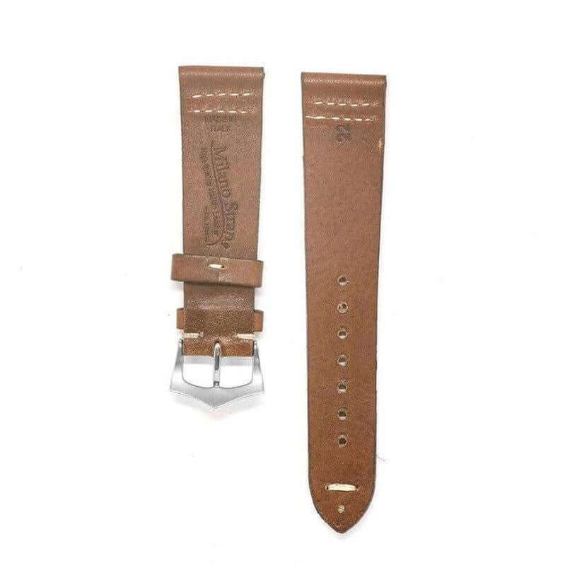 Brown Vintage Leather Watch Strap - Leather strap- Milano Straps