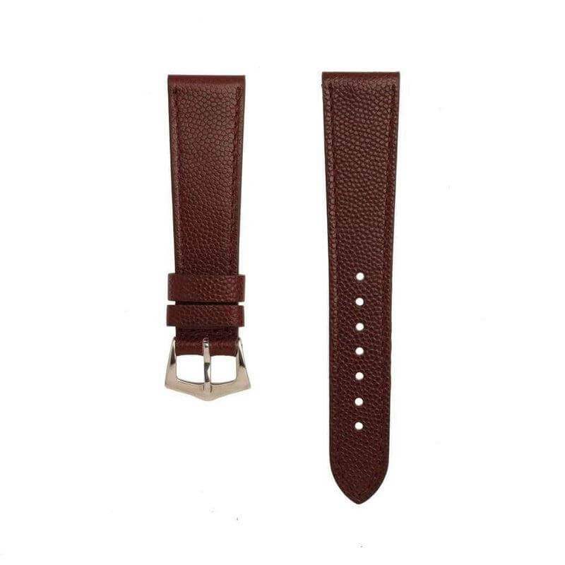 Burgundy Hammered Calfskin Watch strap - Leather strap- Milano Straps