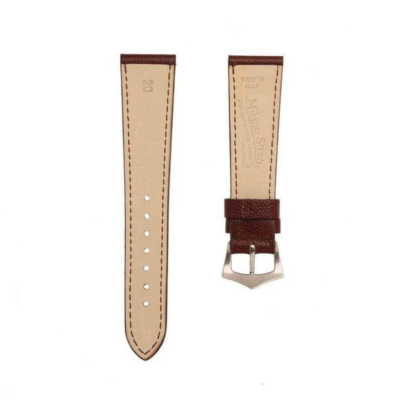 Burgundy Hammered Calfskin Watch strap - Leather strap- Milano Straps