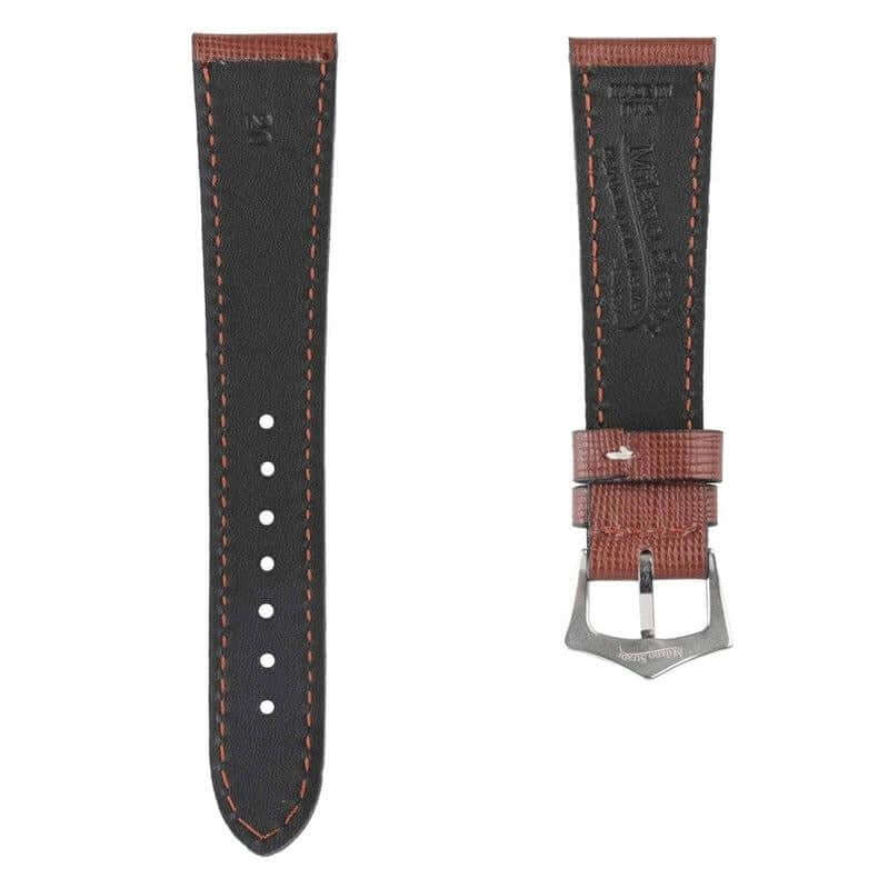 Burgundy Saffiano  Leather Watch Strap - Leather strap- Milano Straps