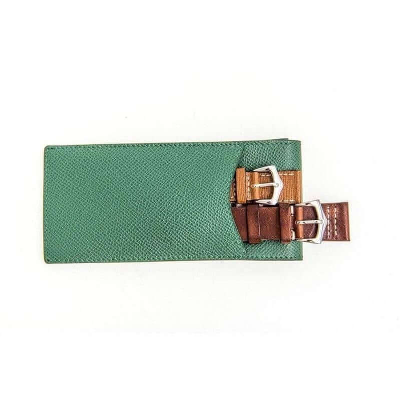 Casati Milano Green Epsom Leather Pochette - Pochette- Milano Straps