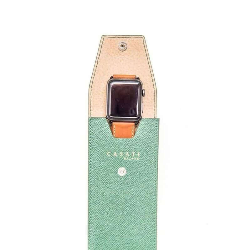 Casati Milano Green Epsom Leather Pochette - Pochette- Milano Straps
