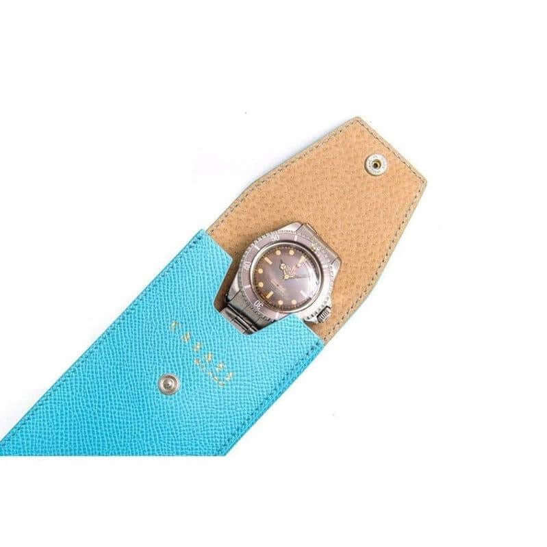 Casati Milano Light Blue Epsom Leather Pochette - Pochette- Milano Straps