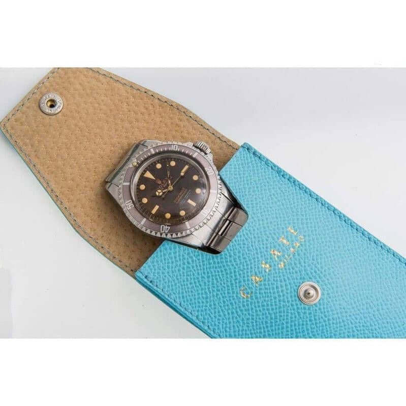 Casati Milano Light Blue Epsom Leather Pochette - Pochette- Milano Straps