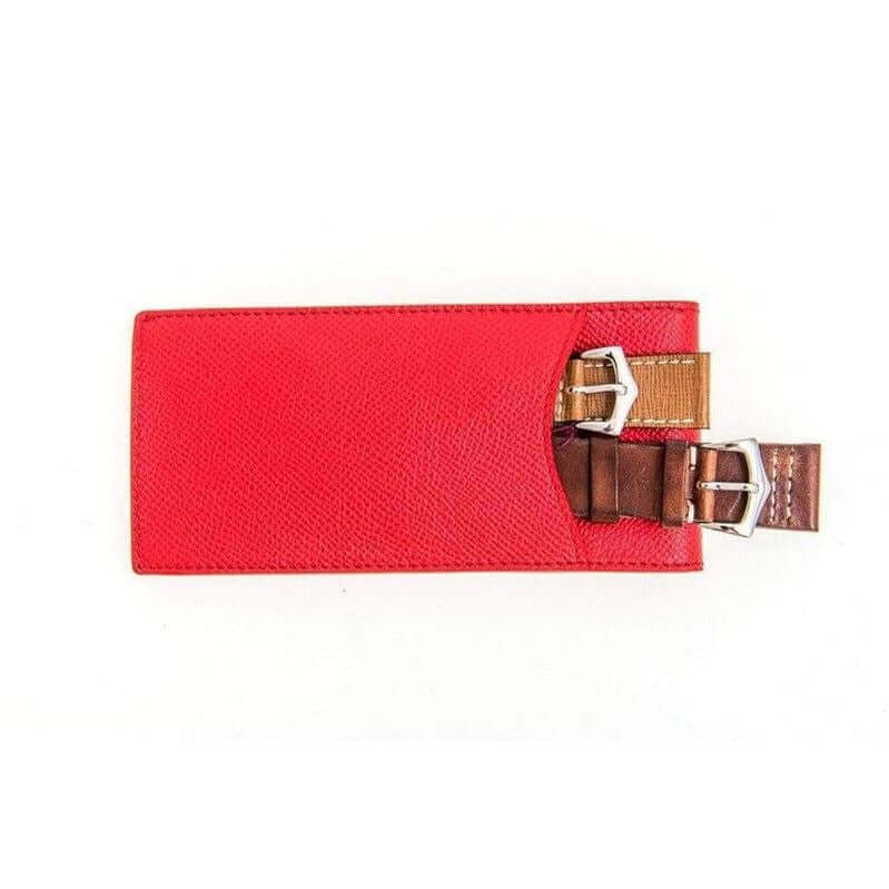 Casati Milano Red Epsom Leather Pochette - Pochette- Milano Straps