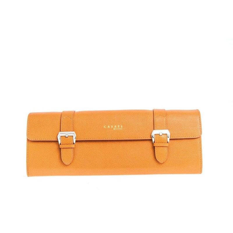 Casati Milano Travel Case Triangular Epsom Leather Brown - Travel Case- Milano Straps