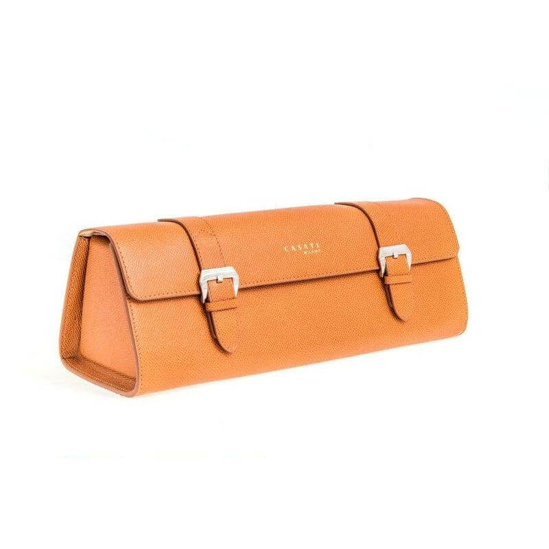 Casati Milano Travel Case Triangular Epsom Leather Brown - Travel Case- Milano Straps