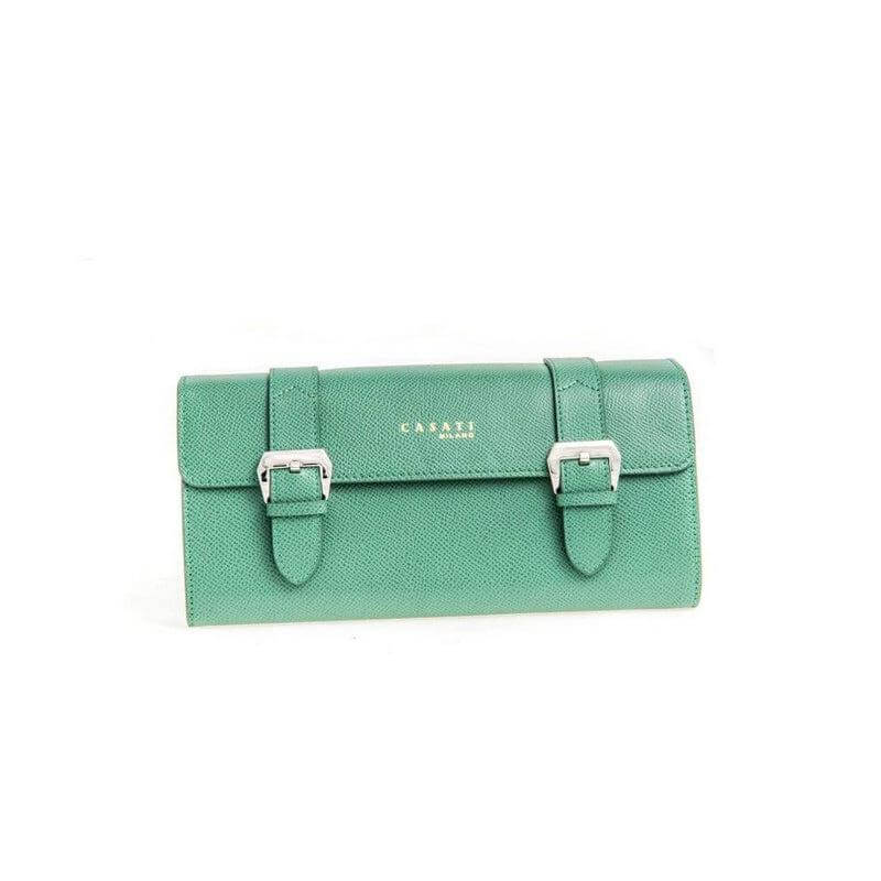 Casati Milano Travel Case Triangular Epsom Leather Green color - Travel Case- Milano Straps