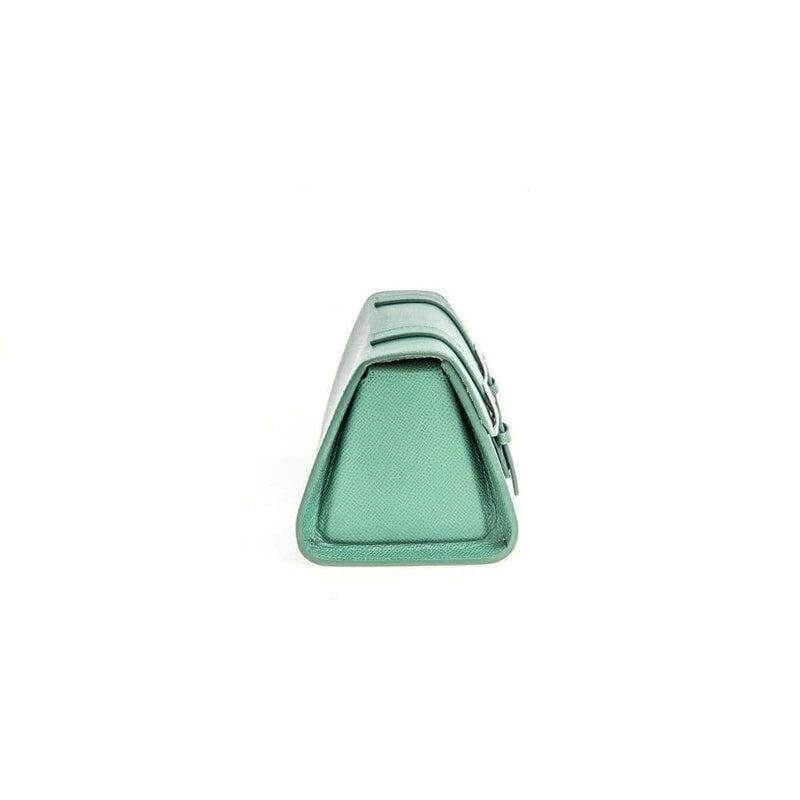 Casati Milano Travel Case Triangular Epsom Leather Green color - Travel Case- Milano Straps