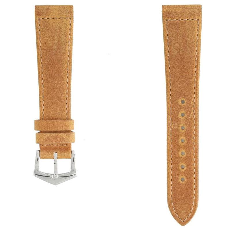 Cognac Crazy Horse Leather Watch Strap - Leather strap- Milano Straps