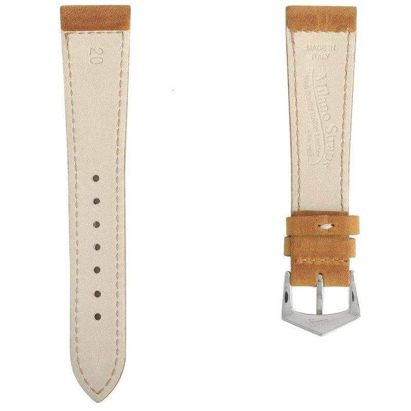 Cognac Crazy Horse Leather Watch Strap - Leather strap- Milano Straps