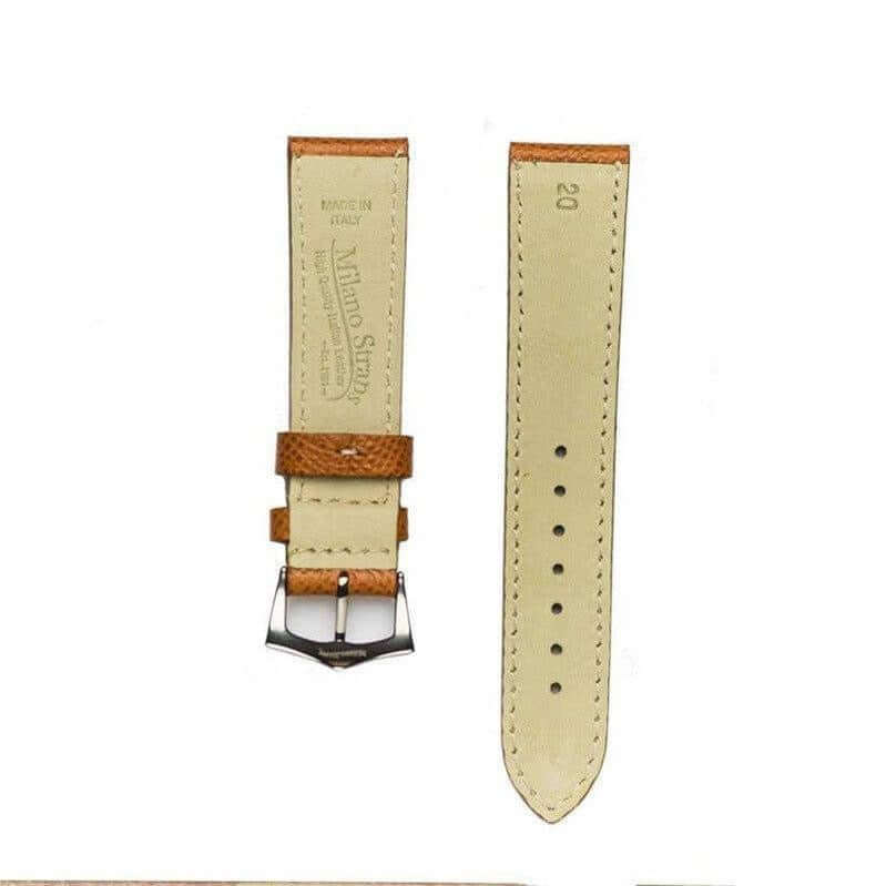 Cognac Epsom Leather Watch Strap - Leather strap- Milano Straps