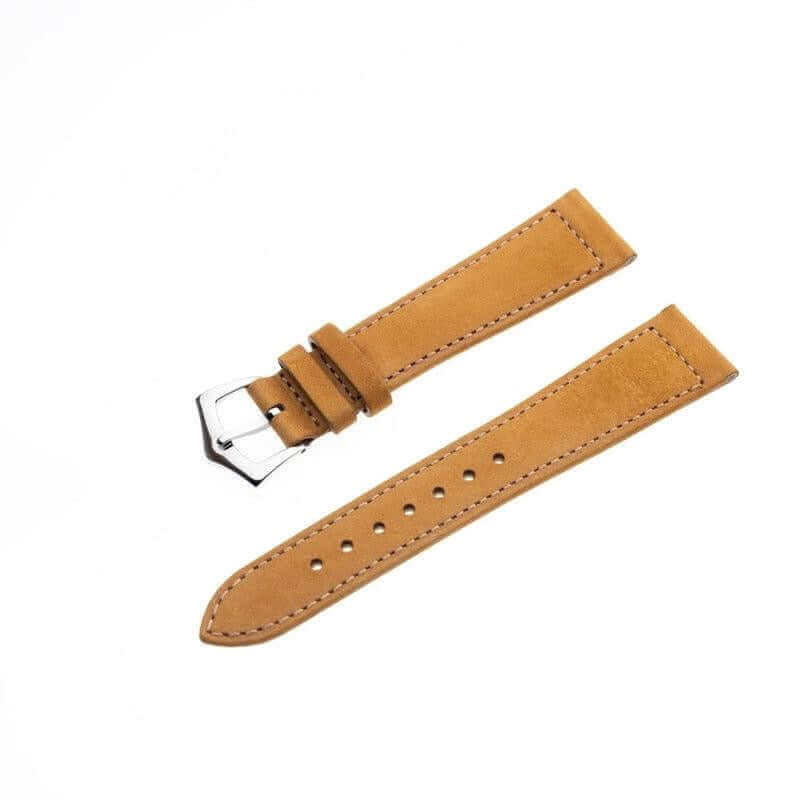 Cognac Nabuck Leather Watch Strap - Leather strap- Milano Straps