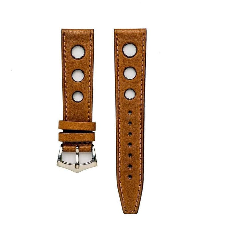 Cognac "Rally" Leather Watch Strap - Leather strap- Milano Straps
