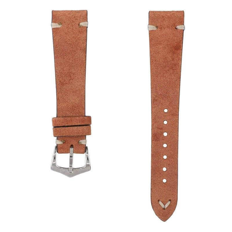 Cognac Suede Vintage Leather Watch Strap - Suede strap- Milano Straps