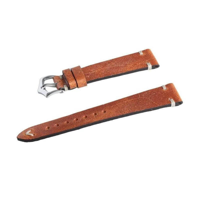 Cognac Vintage Leather Watch Strap - Leather strap- Milano Straps
