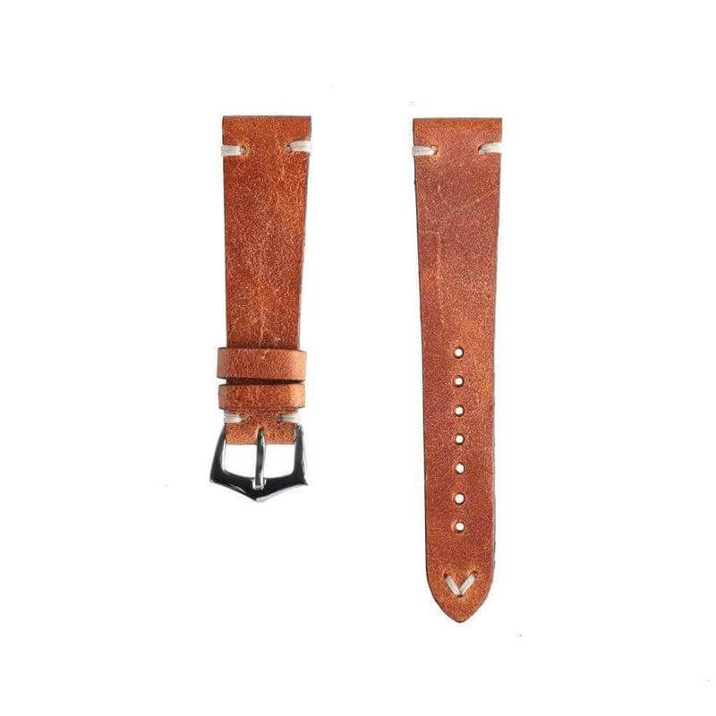 Cognac Vintage Leather Watch Strap - Leather strap- Milano Straps