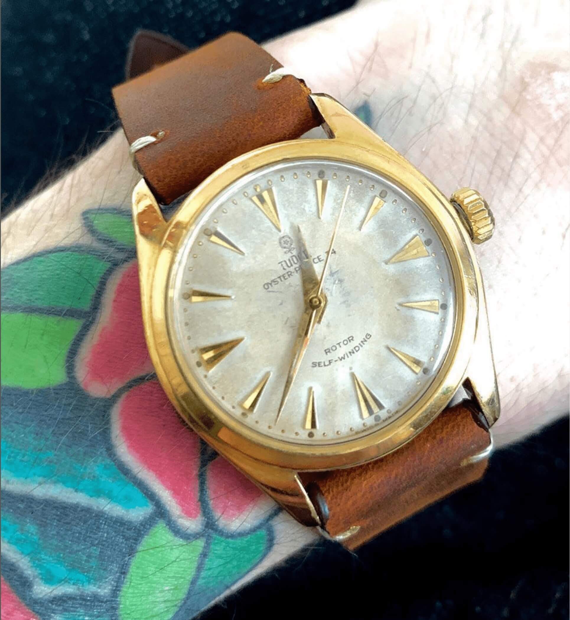 Cognac Vintage Leather Watch Strap - Cognac color - Leather strap- Milano Straps