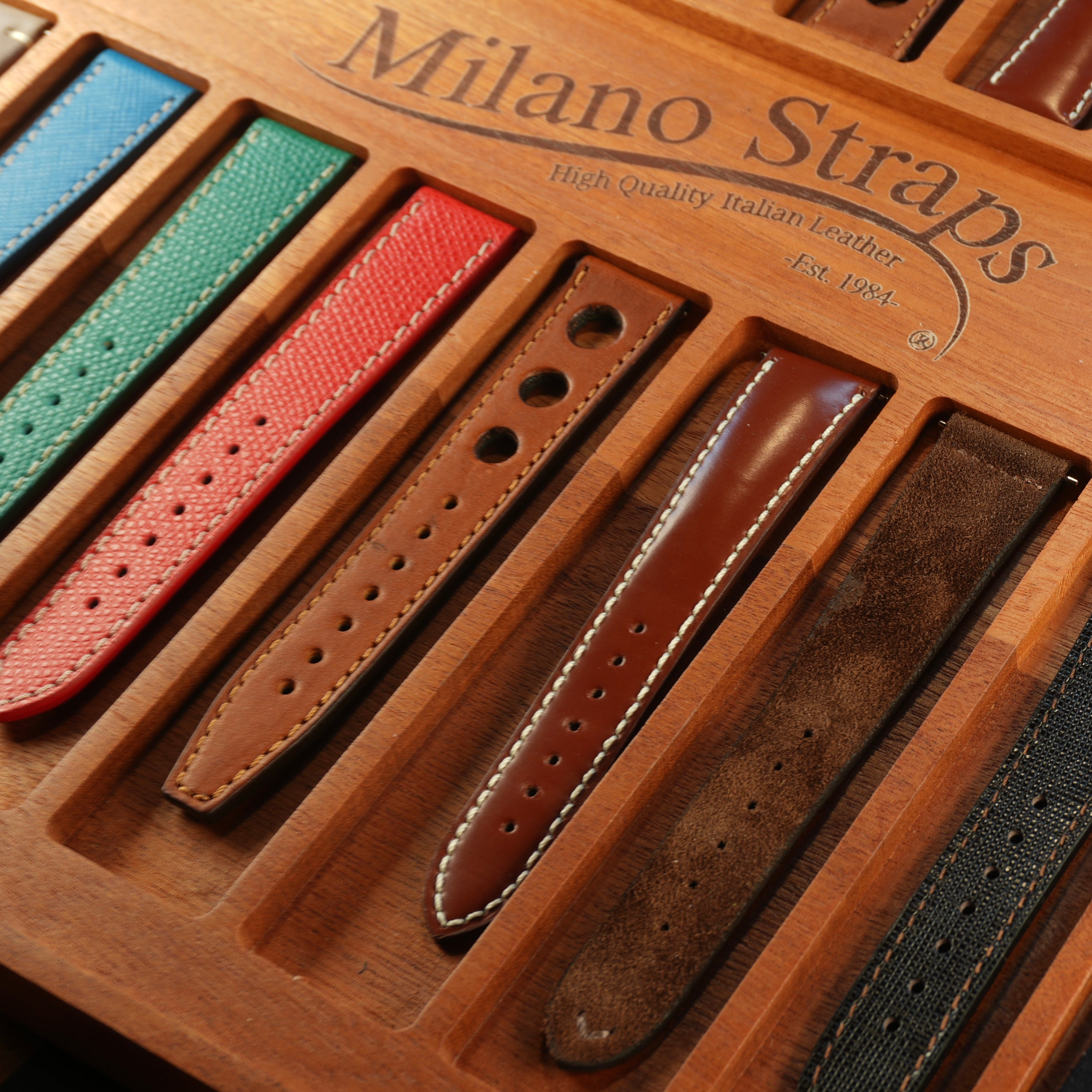 Handmade Solid Hardwood Watch Strap Display & Organizer | My Strap Closet