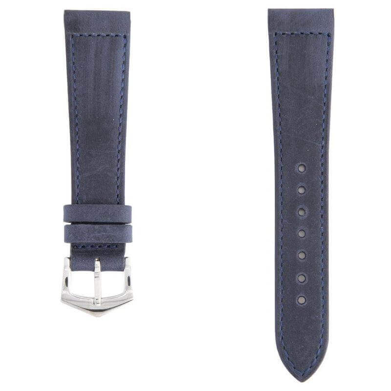 Dark Blue Crazy Horse Leather Watch Strap - Leather strap- Milano Straps