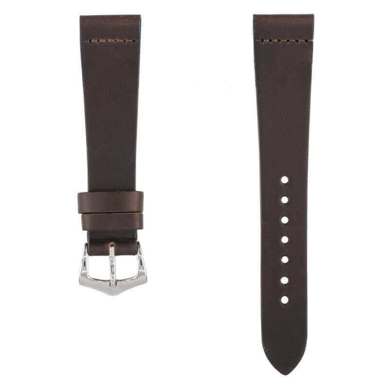 Dark Brown Vintage Leather Watch Strap - Leather strap- Milano Straps