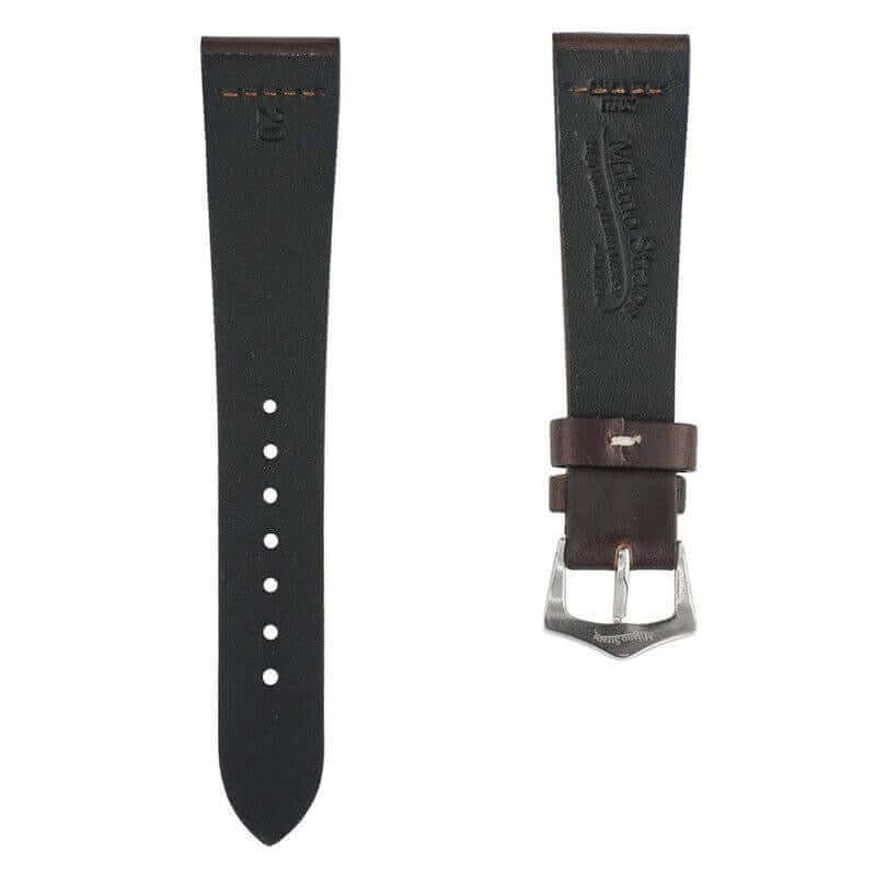 Dark Brown Vintage Leather Watch Strap - Leather strap- Milano Straps