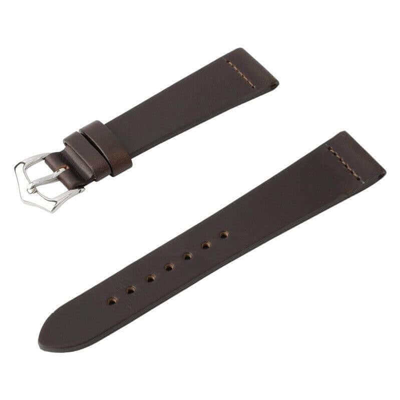 Dark Brown Vintage Leather Watch Strap - Leather strap- Milano Straps