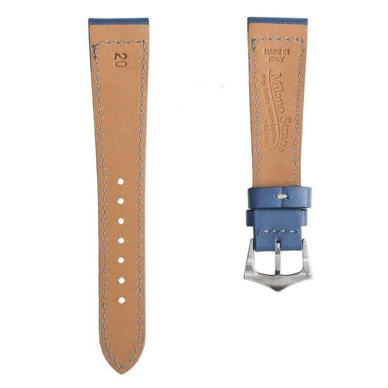 Denim Calfskin Leather Watch Strap - Leather strap- Milano Straps
