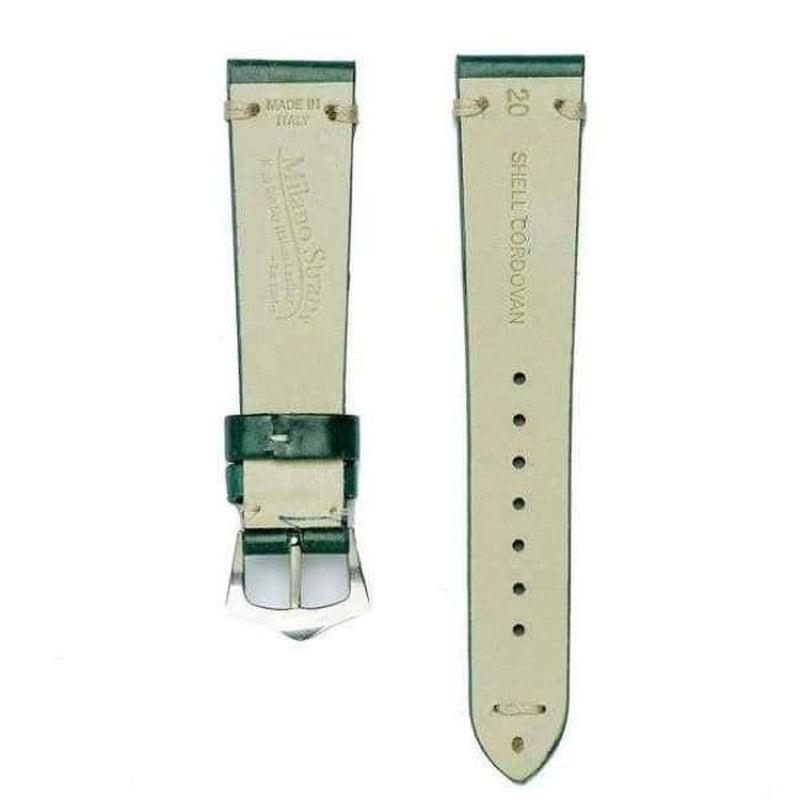 Green Cordovan Leather Watch Strap - Leather strap- Milano Straps