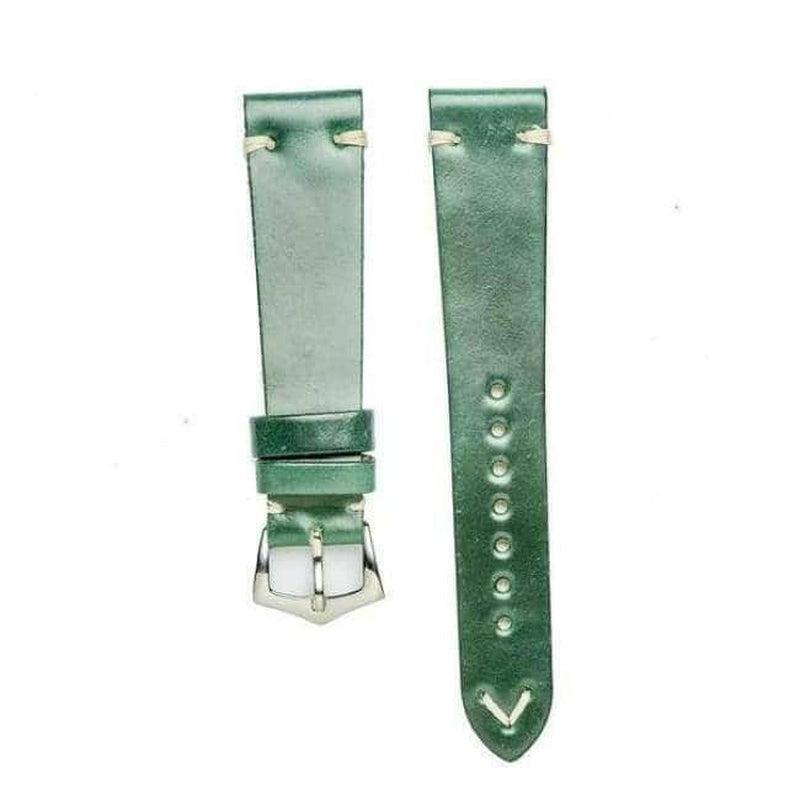 Green Cordovan Leather Watch Strap - Leather strap- Milano Straps