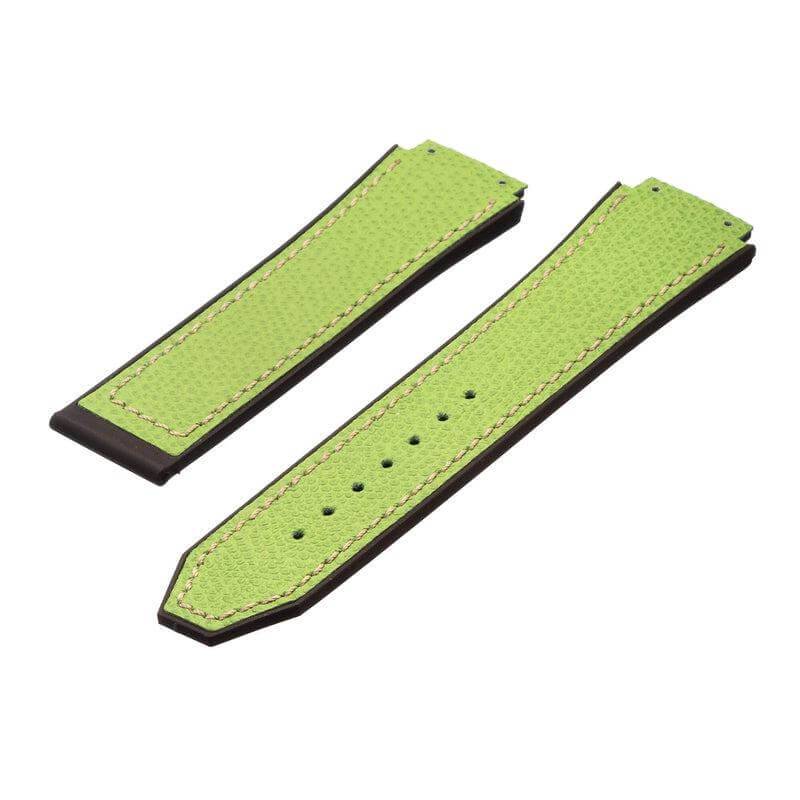 Green Hammered Italian Leather for Hublot Big Bang - Rubber Strap- Milano Straps